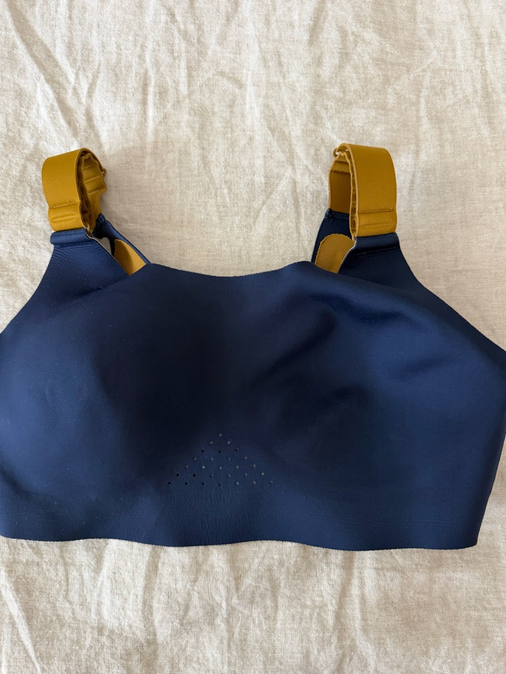 Brooks Navy and Mustard Yellow Sports Bra